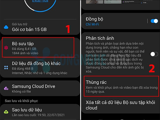 cách khôi phục file đã xóa trên samsung