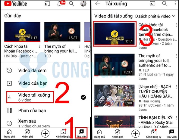 cách tải video trên youtube về album ảnh