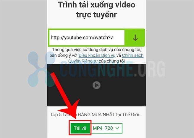 cách tải video trên youtube về album ảnh