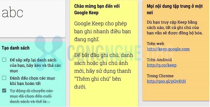 google keep là gì