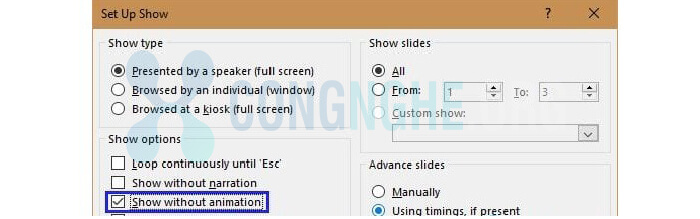 Cách tắt hiệu ứng tự chuyển Slide trên PowerPoint đơn giản