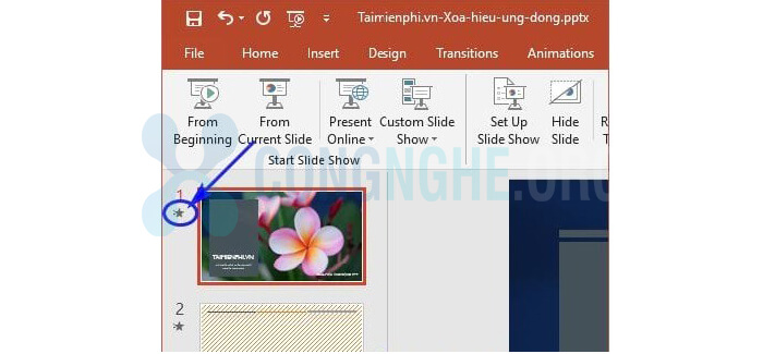 Cách tắt hiệu ứng tự chuyển Slide trên PowerPoint đơn giản